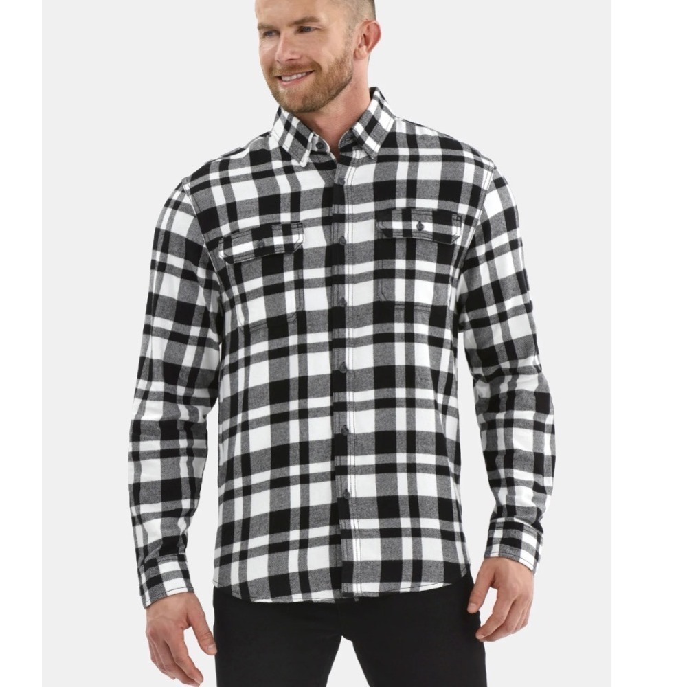 George Men's and Big‎ Men's Double Pocket Flannel Shirt,